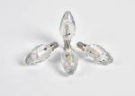220v Ac Dimmable Crystal Led Candle Bulbs 450lm 2700k 330 Degree Beam Angle