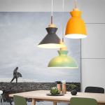 LED Metal Wood White Single Pendant Light Nordic Modern AC 85 - 265V