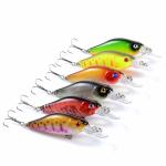 6 Colors 7CM/6.8g 3D Eyes Plastic Hard Bait 0.30m-1.5m Floating Crank Fishing