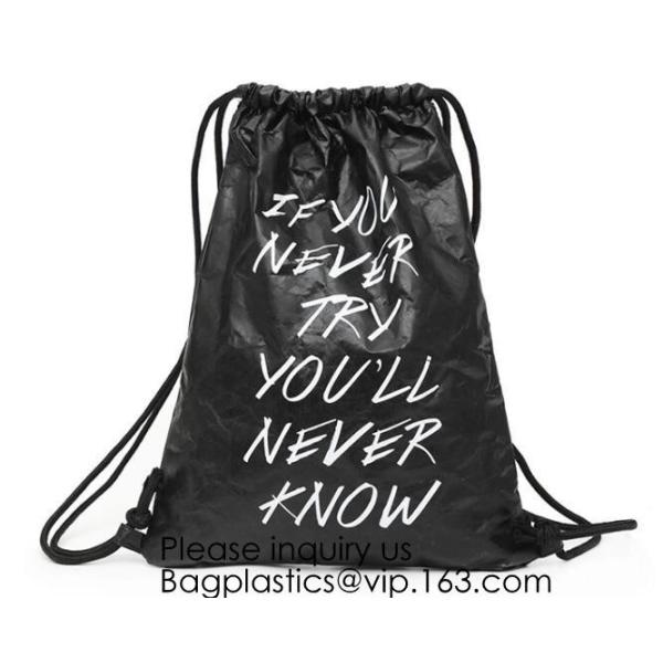 China Drawstring Backpack - Tyvek Bag Paper bag,Waterproof Tyvek Bag for Gym or Travel, Inside Zippered Pocket Backpack Colorf factory