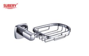 China Brass soap basket dish holder bathroom high quality chrome color OEM brass base square with curve design factory