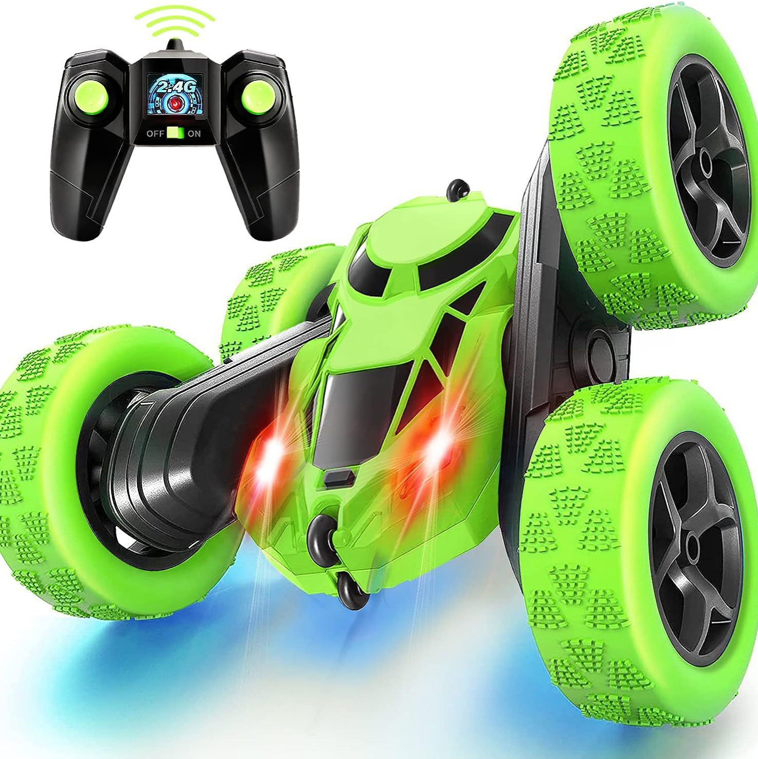 Direct Charge 4WD RC Stunt Car 2 Sided 360 Rotation Gifts for Boys Girls Kids Age 6