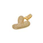 Alphabet 18K Gold Pendant Micro Pave CZ Hip Hop Gold Charms For Jewelry Making