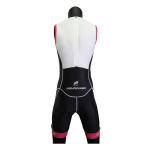 White Black Ladies Triathlon Clothing Sleeveless Tri Suit Polyester / Lycra