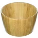 Round Shaped Bamboo Salad Set Fruit Bowl High Temperature Tolerance