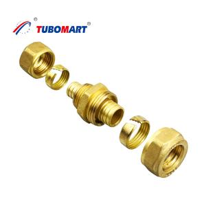 China Brass Pex Compression Fittings Chrome Plated Multilayer Pex Water Pipe Fittings factory