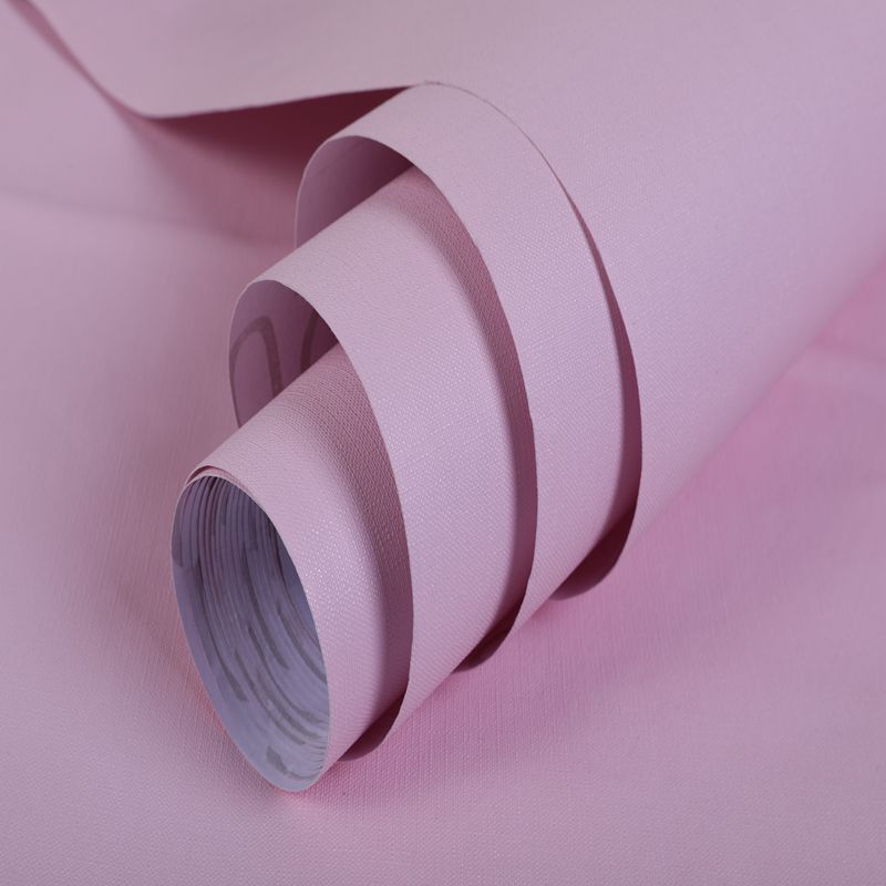 Self-Adhesive Pink Wallpaper for Children's Bedroom Wall Decoration in Modern Design Style