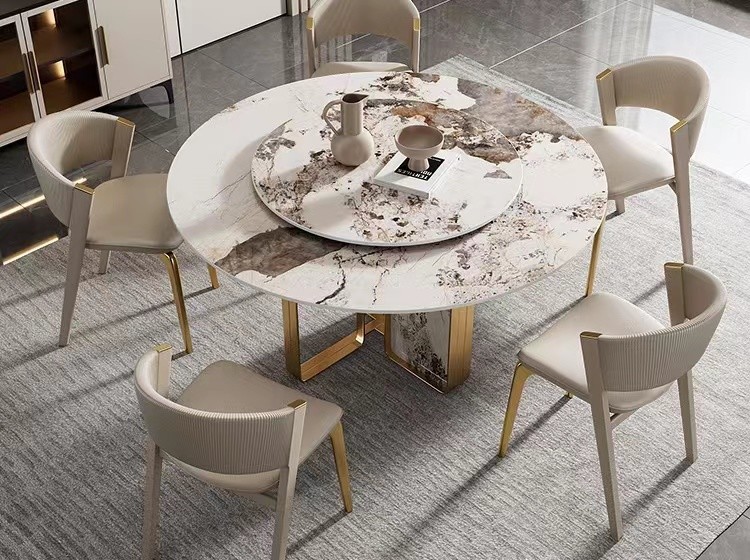 Luxury Hotel Restaurant Furniture Genuine Leather Dining Chair