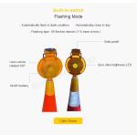 185mm Rechargeable Solar Road Light Traffic Equipment Led Flashing Lights