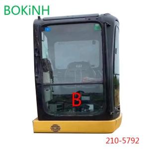 China OEM Excavator Glass Replacement CATERPILLAR 210-5792 Cab Front Down Positon B Tempered Windshield factory