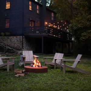 China Round Outdoor Garden Corten Steel Fire Pit Camping For Outside Wood Burning factory