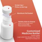 Empty Round White Plastic Pill Bottle HDPE medicine bottle 50ml 60ml 100ml 150ml