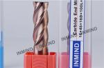 Long Shank Carbide End Mill Cutter Flat End Mill With 2 / 4 Flutes