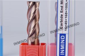 China Long Shank Carbide End Mill Cutter Flat End Mill With 2 / 4 Flutes factory