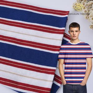 China Plain Soft And Linen Cotton Striped Material Fabric For Polo Shirt factory