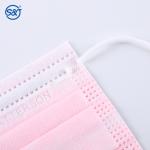 Non woven pink 3 ply layer 3 disposable Face Mask
