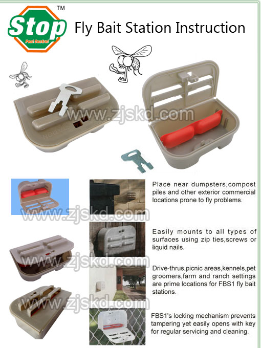 Outdoor Farm Home Garden Fly Bait Station Trap for 2-5 Pieces of Pest Control