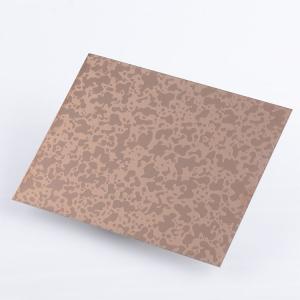 China Rose Gold Mirror Etching Stainless Steel Sheet Cold Rolled SS Plate factory