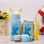 OEM/ODM Acceptable 500ml/16oz Kids Water Bottle With Straw Thermos BPA Free