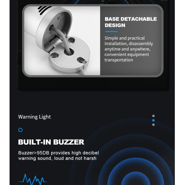 Customized Machine Tower Lamp Signal Tower Light Tri Color Foldable Type