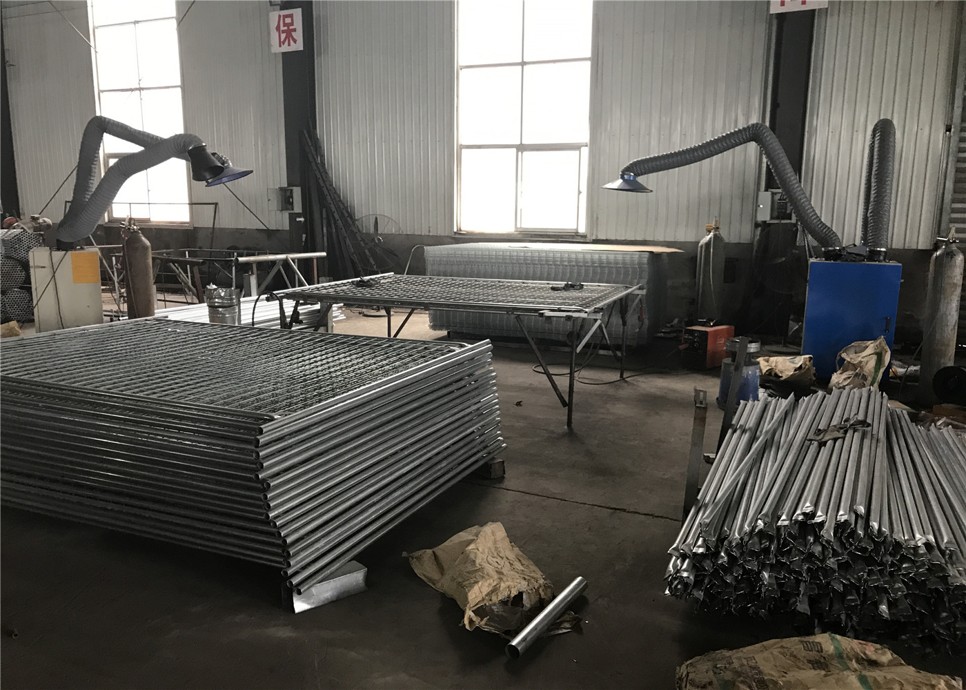 temporary fencing panels AU DAMPIER standard AS4687-2007 temp site fencing panels 2.1m*3.5m with brace 42 microns hdg