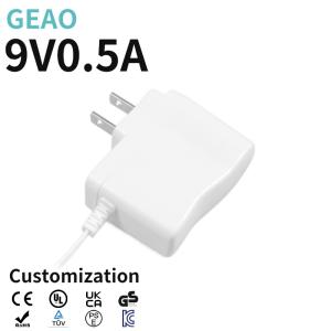 China 4.5W 9V 0.5A Wall Mount Power Adapters / Power Supply For Thermal Printer factory