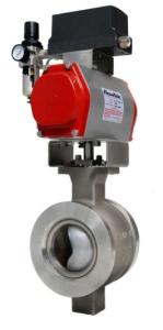 China V Shape Notch Industrial Control Valves , Flanged Segmented Ball Valve factory