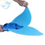 Blue And Yellow Plastic Mermaid Monofin , Mermaid Feet Fins Anti - Skidding