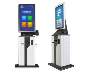 China Thermal Printer Card Dispenser Kiosk Hotel Check In Ticket Dispenser Kiosk factory