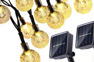 China Flexible Decrata Solar Garden Ball Lights 1200MAh Rechargeable Ni MH battery factory