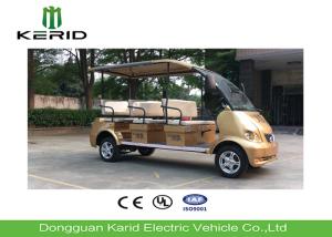 China 8 Seats 4kW Royal Gold Electric Sightseeing Car Designed For Tourist Attractions factory