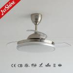 Starry Decorative LED Ceiling Fan with Retractable Hidden Blades and Air