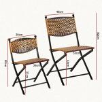 Outdoor Metal Woven Pe Artificial Rattan Folding Chair for School Party Banquet