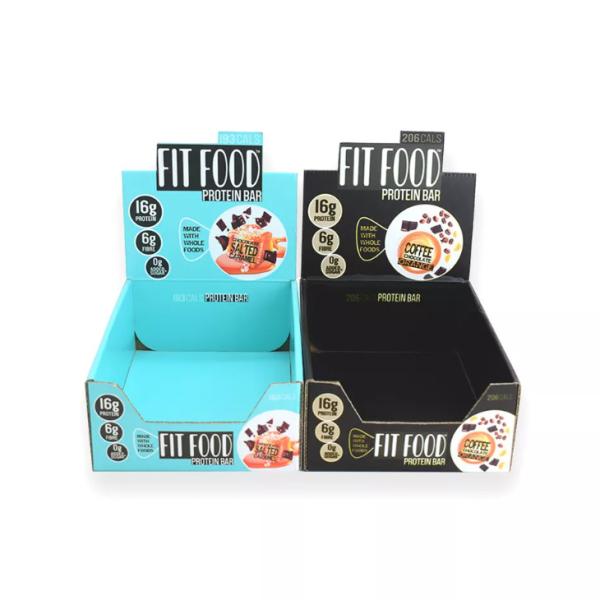 Supermarket Retail Counter Display Box , Cardboard Countertop Display For Snack