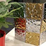 48mmx48mm Metal Mosaic Tile 304 Double Color Mirror Stamped Mosaic Stainless