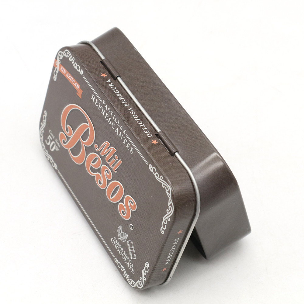 Rectangular Tin Container 4C Offset Printed Metal Tin Packaging Candy Tin Can of All Sizes