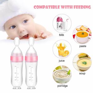 China Infant Liquid Feeding Silicone Bottle Children'S Food Grade Silicone Extrusion Integrated Complementary Food Bottle on sale