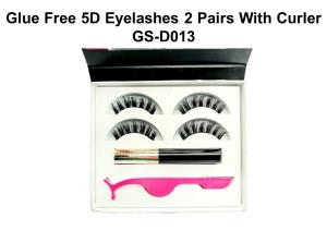 Glue Free Soft 3D Mink Eyelashes With Curler / 3D Lash Extensions