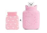 Anti Aging Small Hot Water Bag Pink Cute Color Integral Molding Process