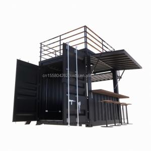 China Mini 10ft Pop-up Store Sturdy Steel Frame Container Bar Stall with Galvanized Steel Bending factory