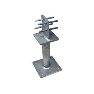 China 0.4-3mm Thickness Aluminum Custom Powder Coated Steel Fence Post Base Brackets on sale