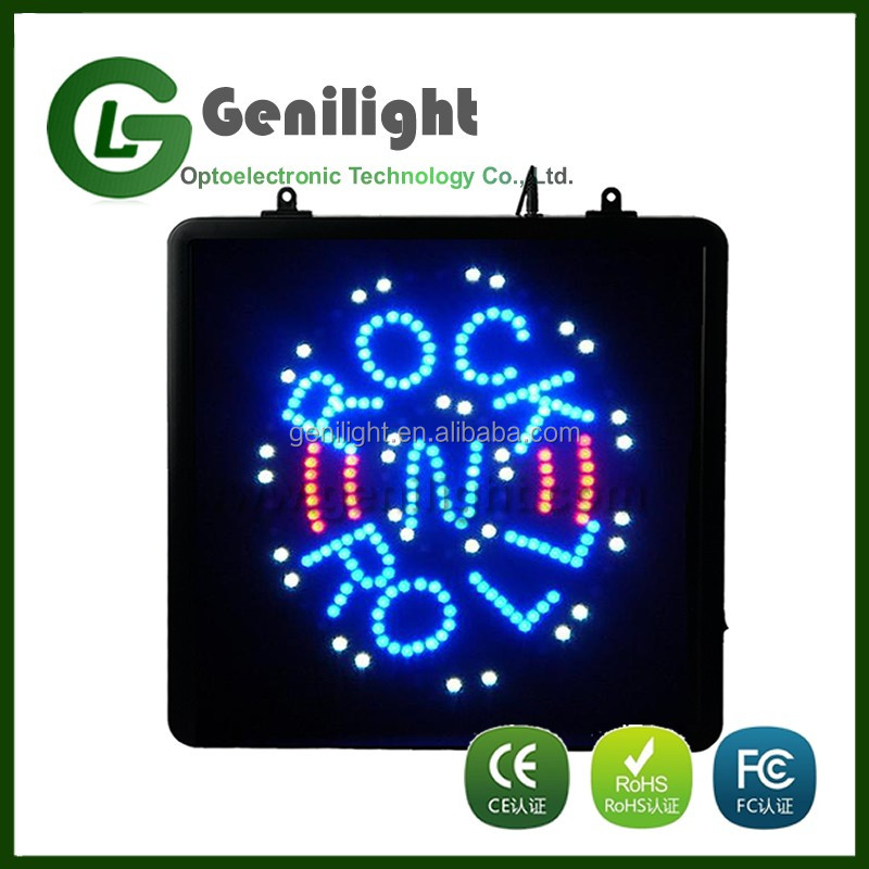 OEM Touch Screen LED Neon Foot Massage Open Sign with Animation and Power On/Off