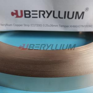 China BeCu Beryllium Copper Strip UNS C17200 0.25x25.4 For Spring Clip And Contact factory