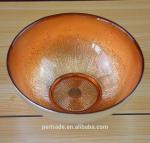 Silver Gold Decorated Glass Charger Plates For Salad Bowl