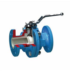 China Lined Pneumatic Speed Control Valve Blue Ball Valve Stainless Steel Material factory