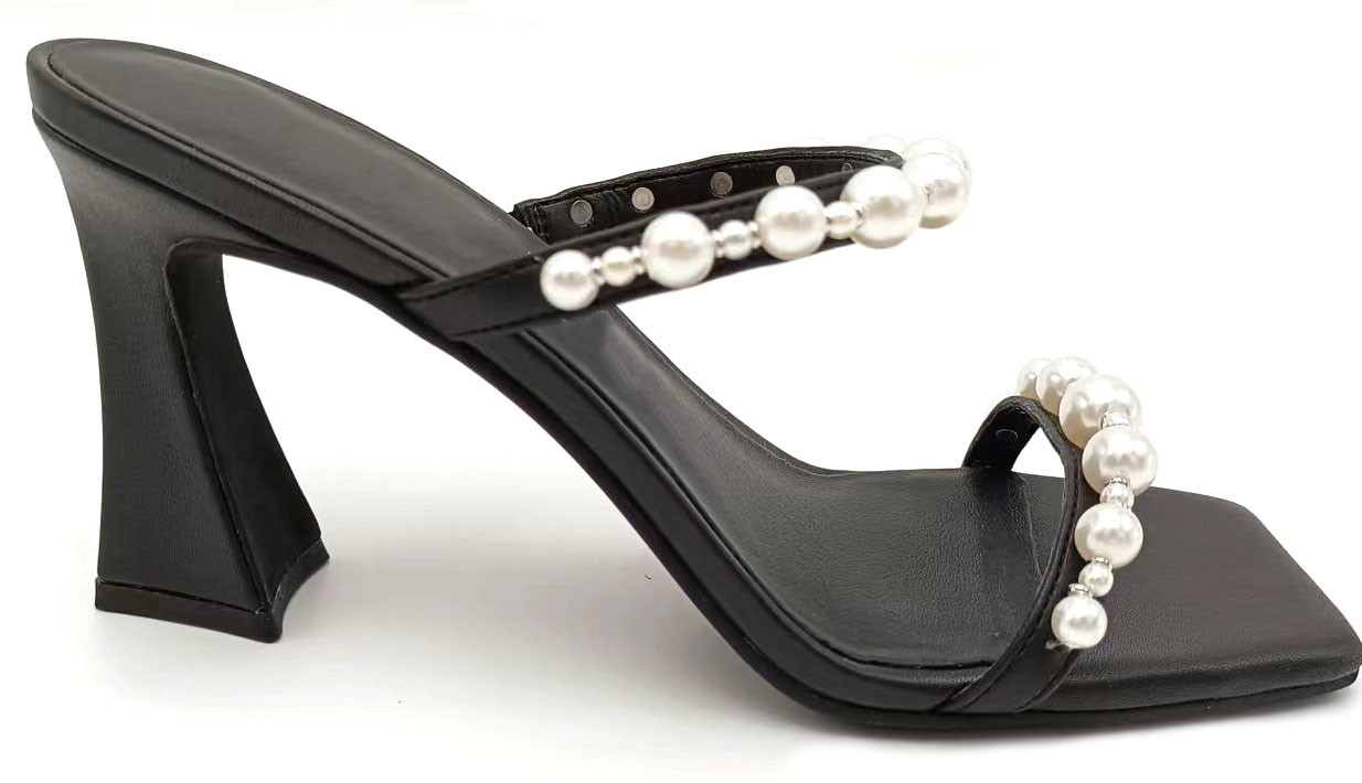 Customized Womens Mule Heels With Durable Rubber Sole