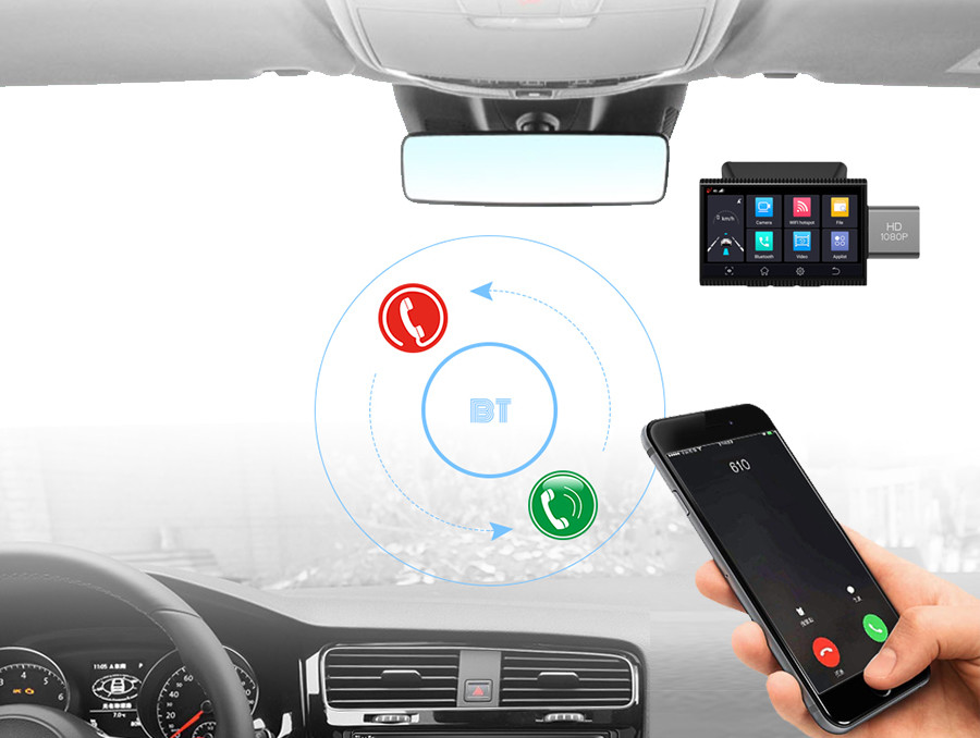 Android IPS 4G Car DVR Built In GPS Navigator WIFI Remote Monitoring Video Recorder