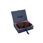 Customer's Specific Requirement Luxury Hair Wig Packaging Black Box Magnetic