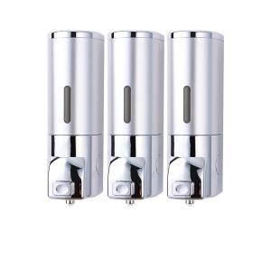 China 3 Pack 400ml Triple Wall Mounted Soap Dispenser Push Type Bathroom Use factory