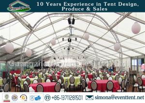 China Strong Frame Heavy Duty Tents For Camping , Clear Roof Wedding Tent With 200 Person Seat factory